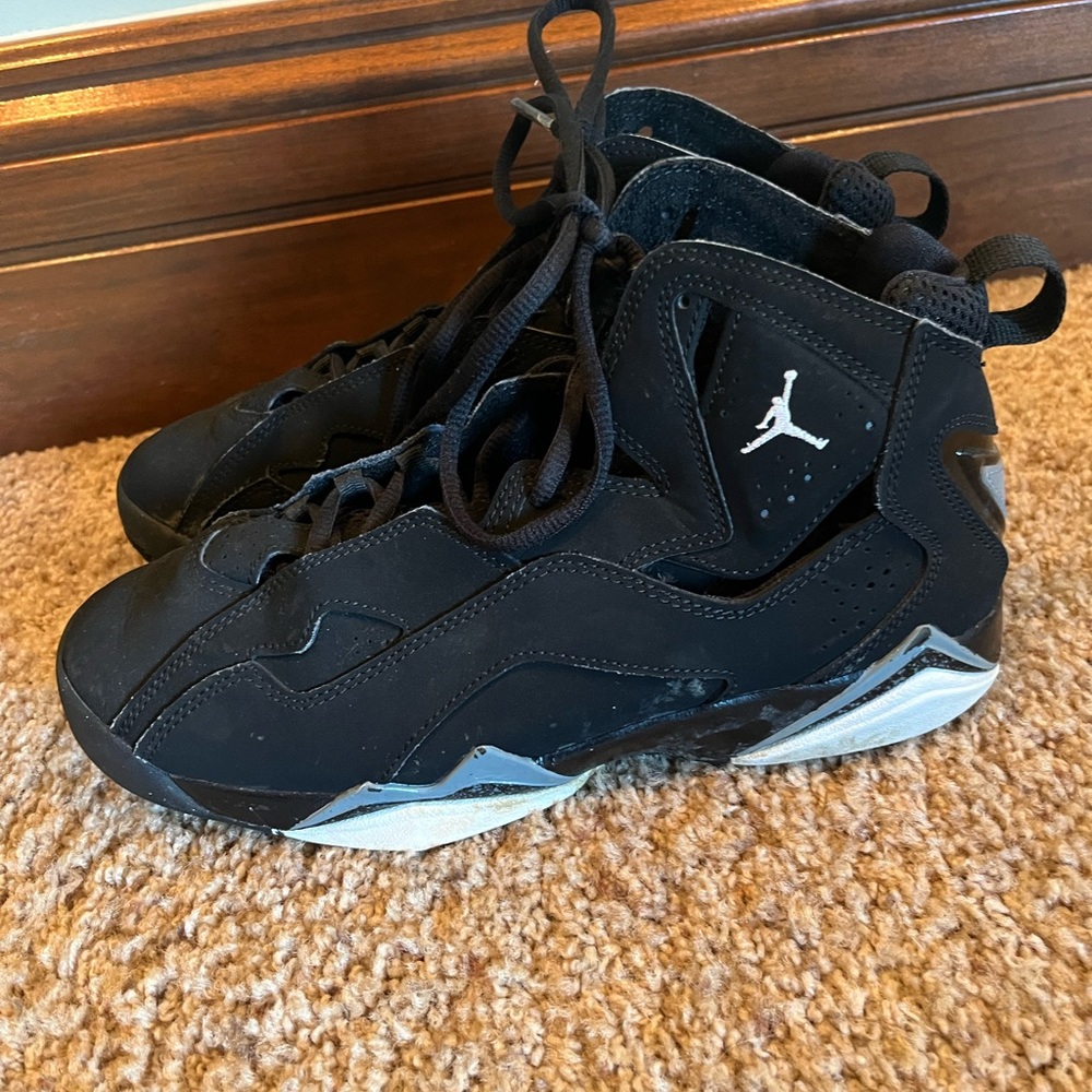 Youth Jordan True Flight Black Basketball Shoes